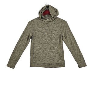 First Wave Knit Sweatshirt Hooded Pocket Ribbed Pullover‎ Gray Boys Size 10/12